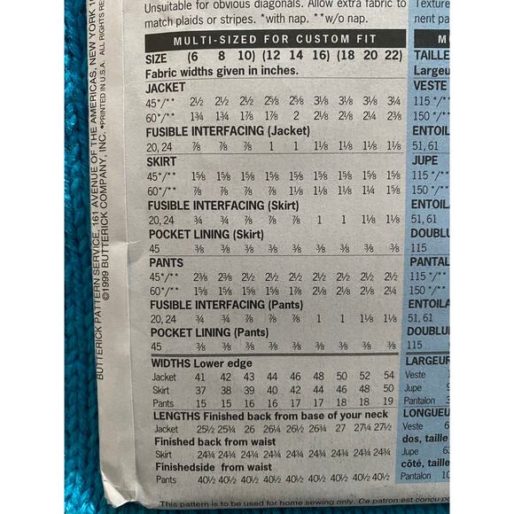 Butterick Sewing pattern 6342 Womens suit Blazer midi skirt sz 12 14 16 - Picture 6 of 8